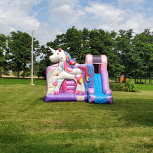 Load image into Gallery viewer, Bouncy castle rental unicorn bouncy castle peel region