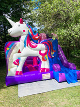 Load image into Gallery viewer, Unicorn bouncy castle rental