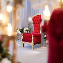 Load image into Gallery viewer, High back chair rental, Christmas holiday decoration rental in toronto and the gta, Christmas props rental