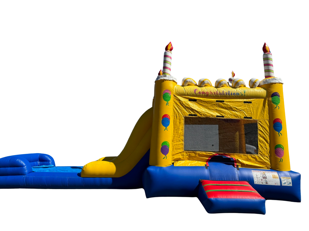 Birthday Cake Bounce House Combo