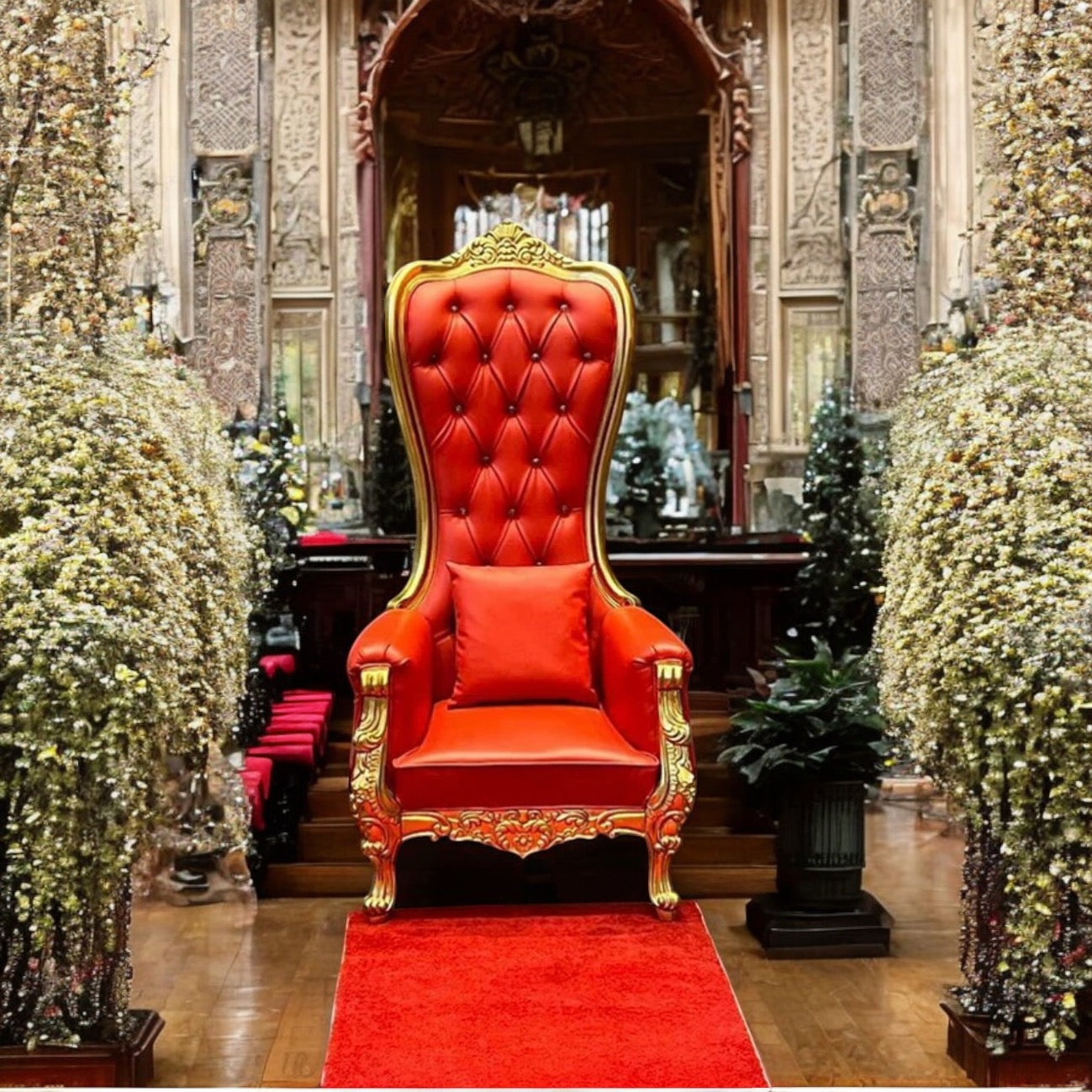 Red throne chair outlet